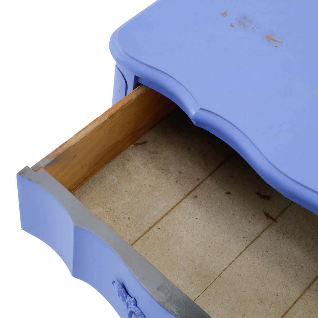 Periwinkle Blue Painted Wood End Table