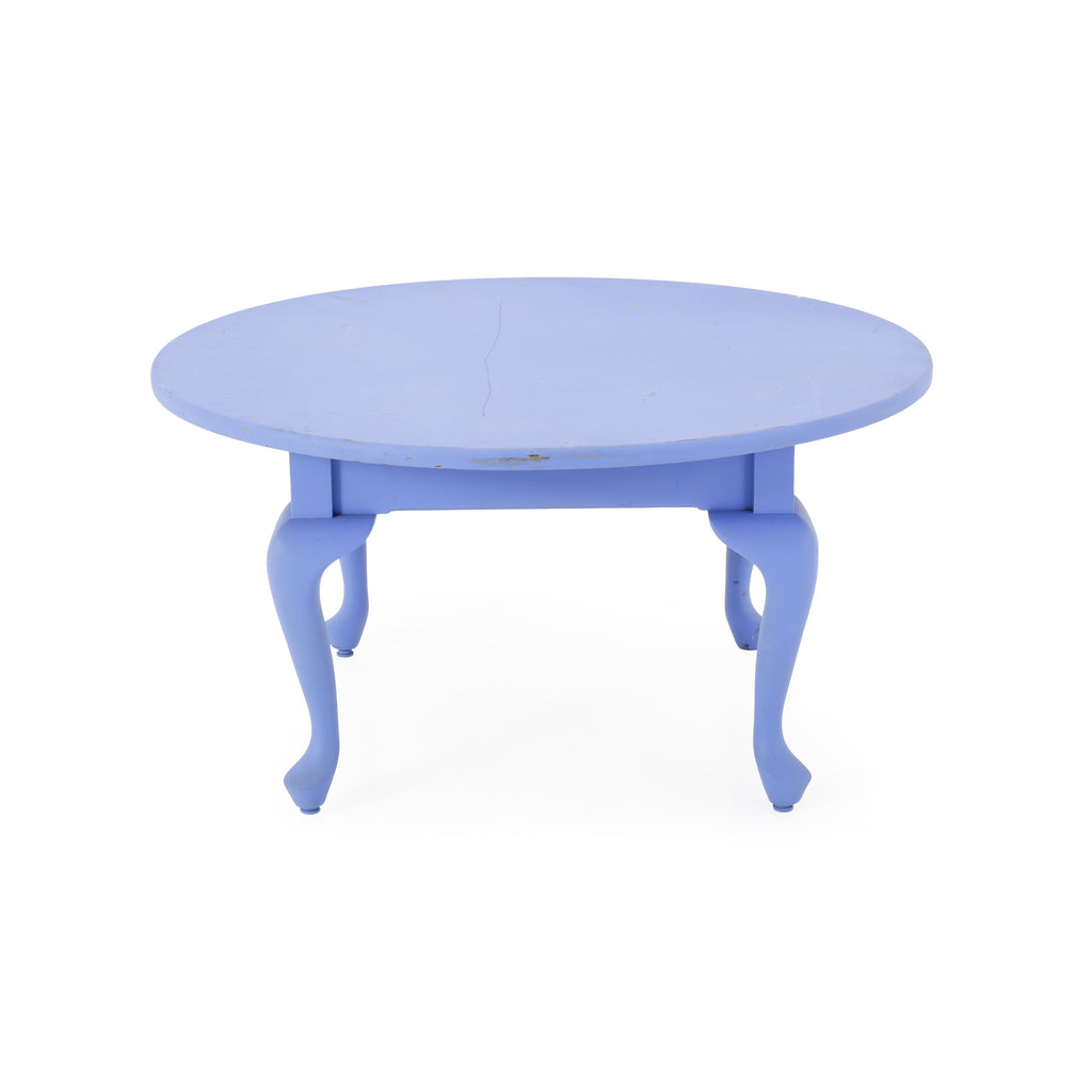 Periwinkle Blue Painted Wood Coffee Table