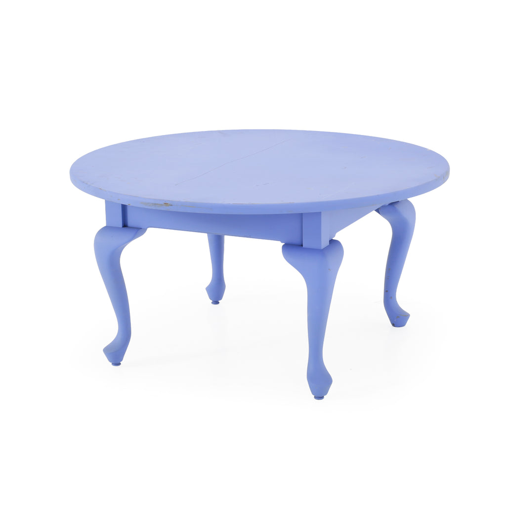 Periwinkle Blue Painted Wood Coffee Table