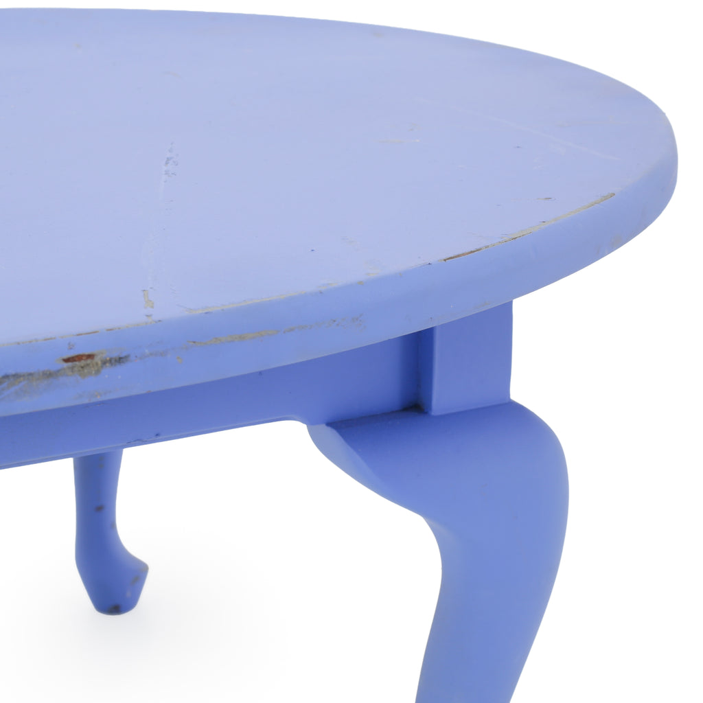 Periwinkle Blue Painted Wood Coffee Table