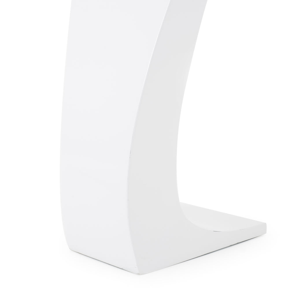 White Wavy Tapered Floor Sculpture