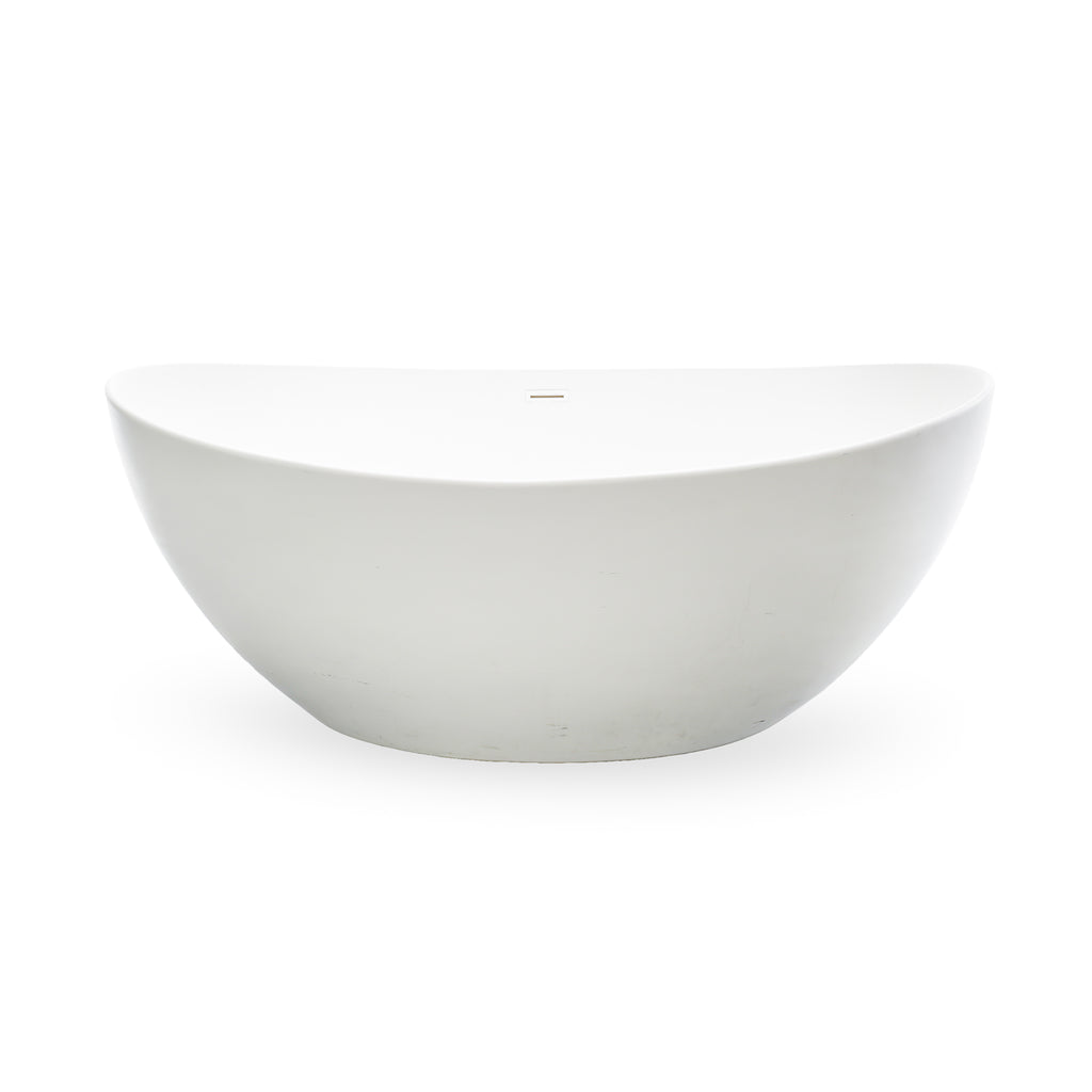 Heavy White Oval Bathtub (No Faucet)