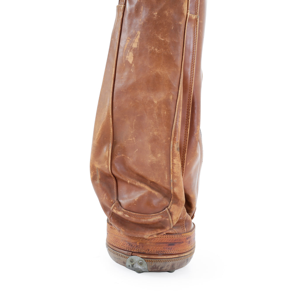 Brown Leather Golf Bag + Clubs