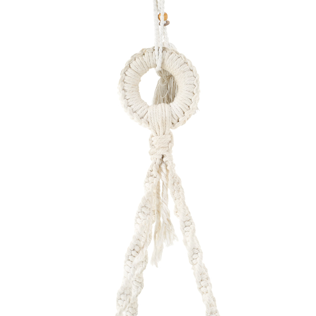 Woven White Macrame Hammock Chair #1