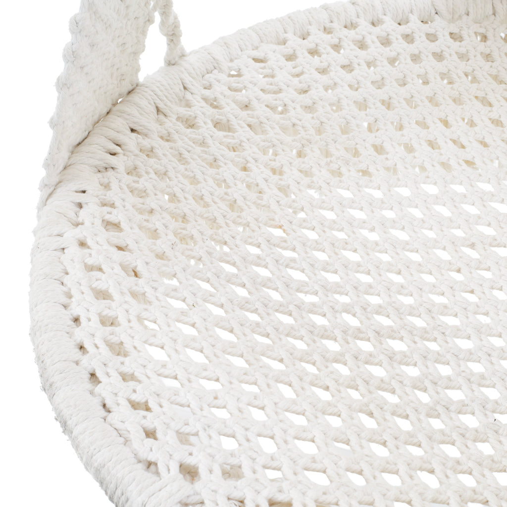 Woven White Macrame Hammock Chair #3