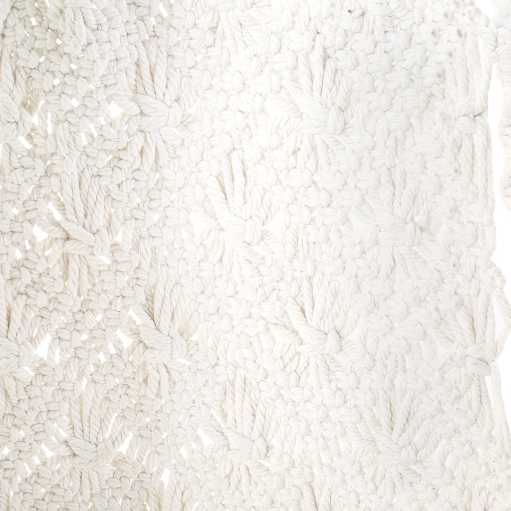 Woven White Macrame Hammock Chair #3