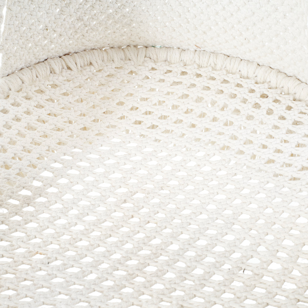 Woven White Macrame Hammock Chair #3