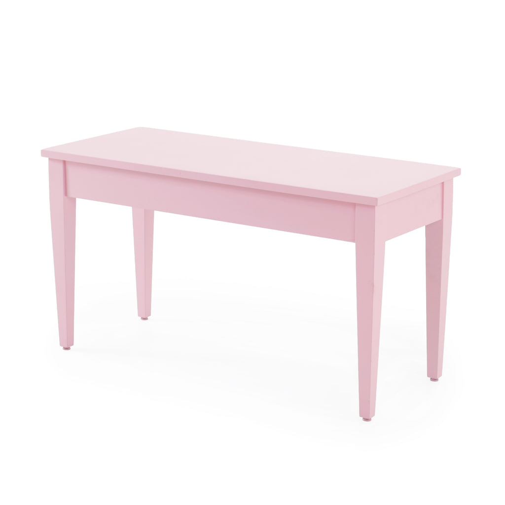 Pink Wooden Bench w/ Storage