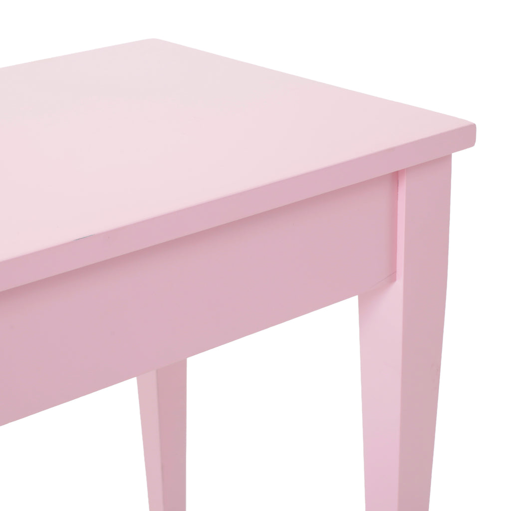 Pink Wooden Bench w/ Storage