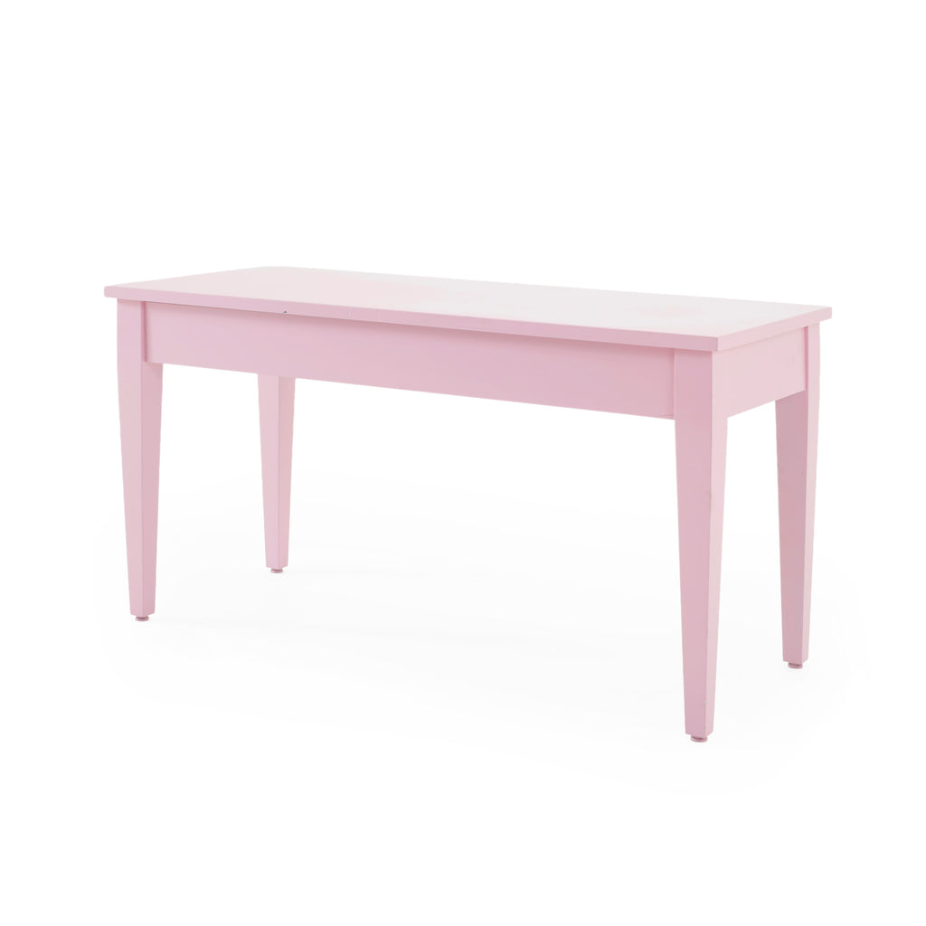 Pink Wooden Bench w/ Storage
