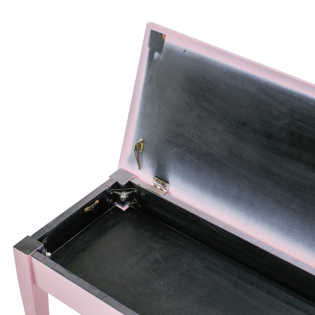 Pink Wooden Bench w/ Storage