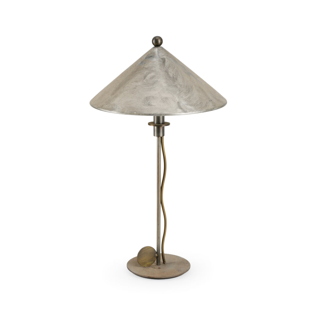 Steel and Brass Robert Sonneman Lamp