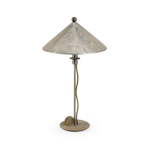 Steel and Brass Robert Sonneman Lamp