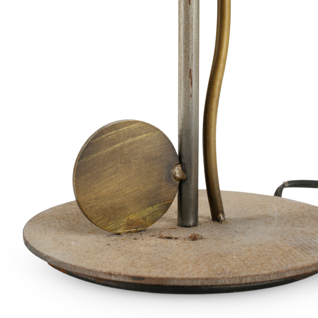 Steel and Brass Robert Sonneman Lamp