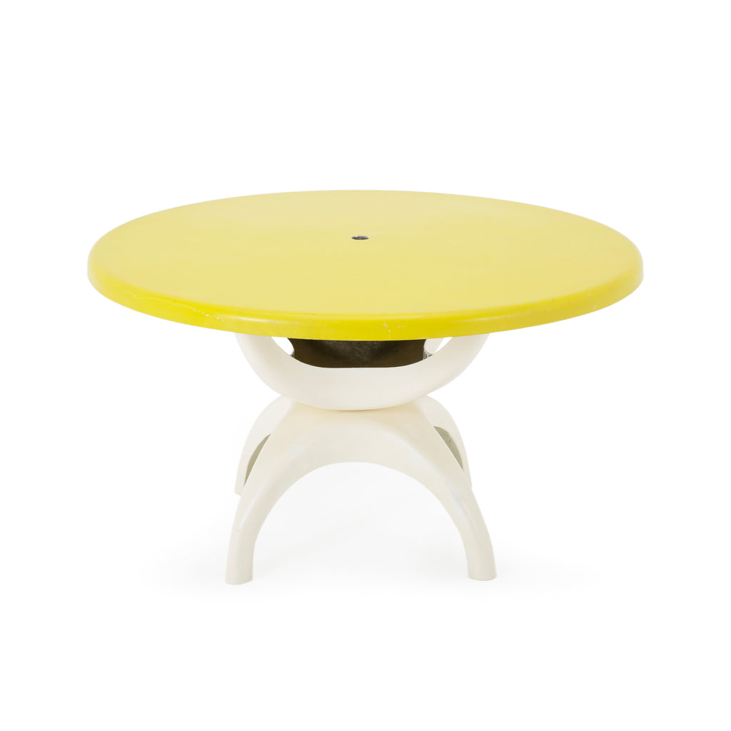 Yellow Outdoor Fiberglass Dining Table