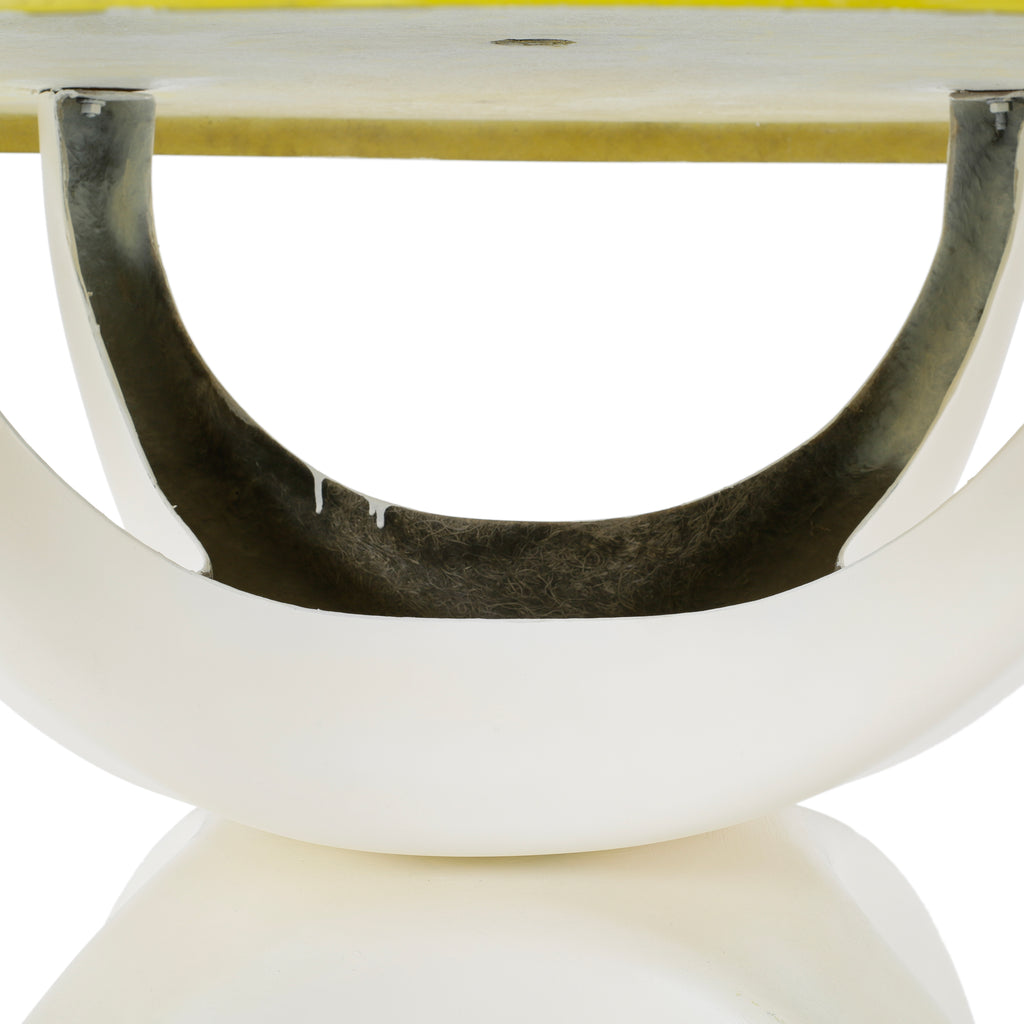 Yellow Outdoor Fiberglass Dining Table