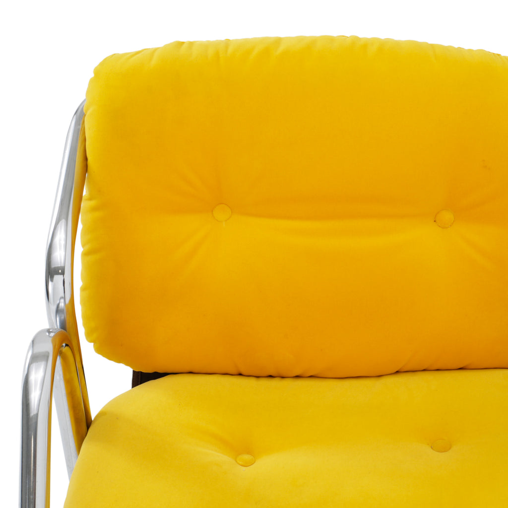 Yellow Chrome Arcadia Chair