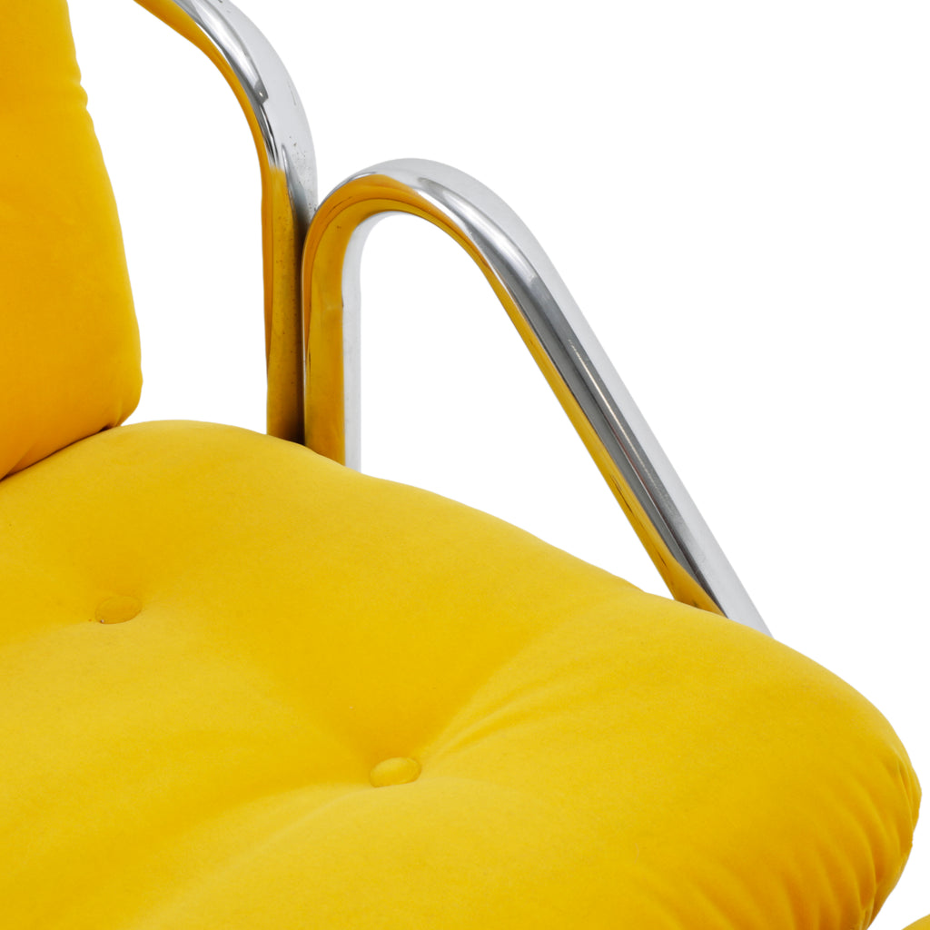 Yellow Chrome Arcadia Chair
