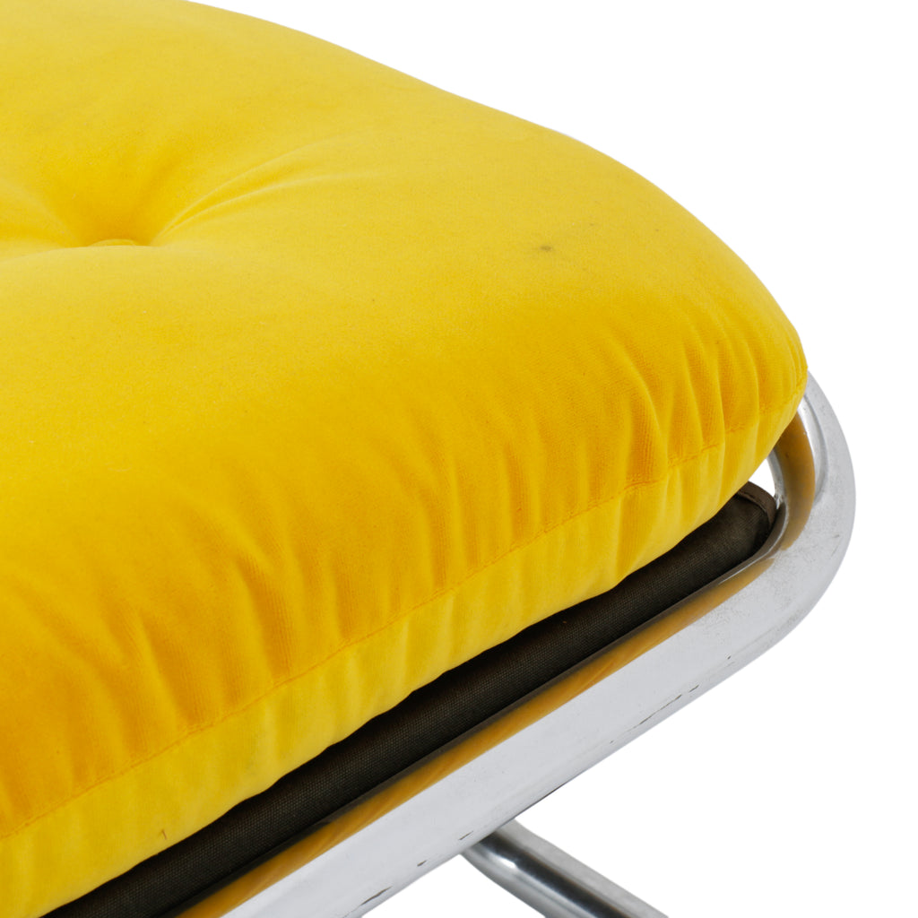Yellow Chrome Arcadia Chair