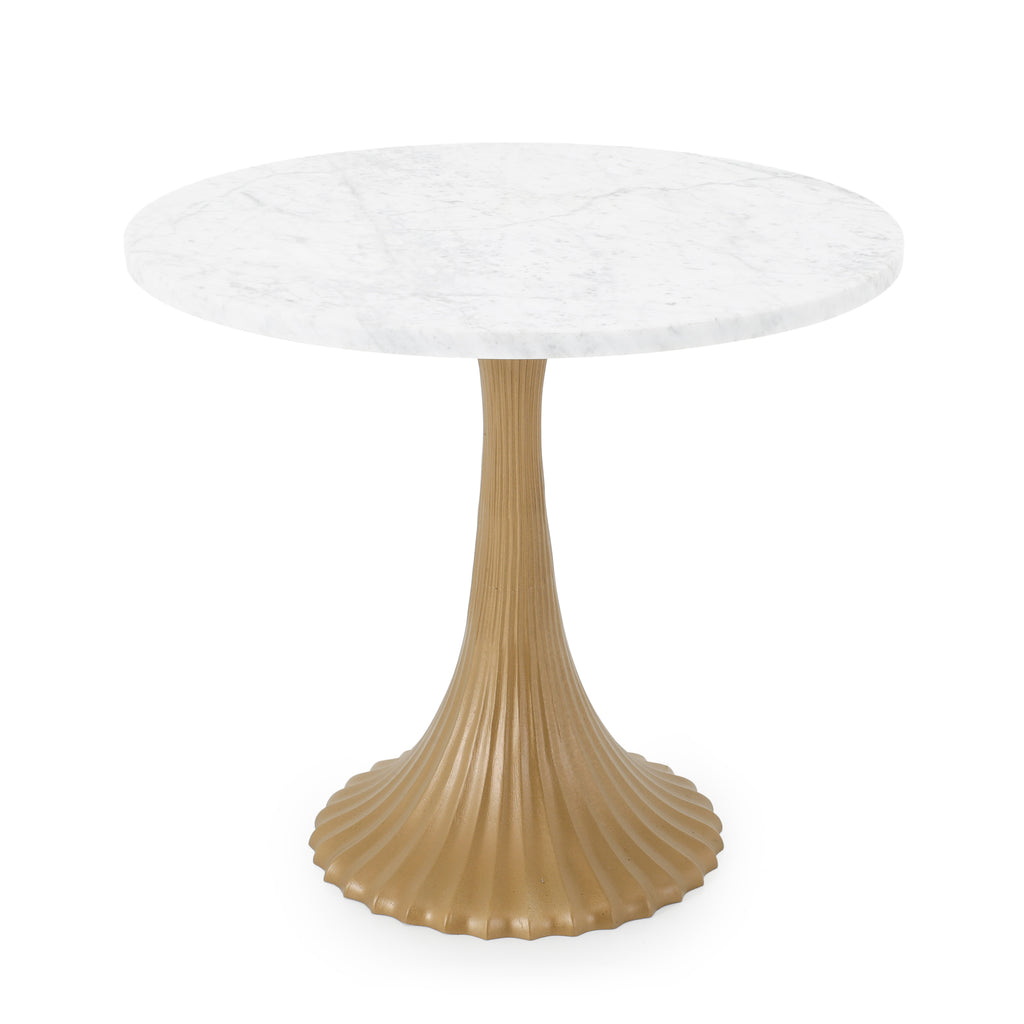Gold Base Saarinen Marble Side Table