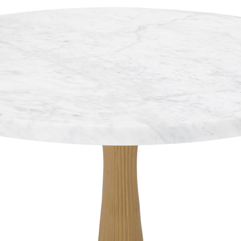Gold Base Saarinen Marble Side Table