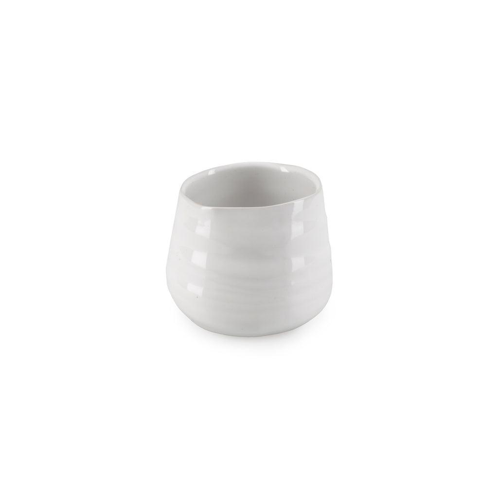 White Handmade Ceramic Cup (A+D)
