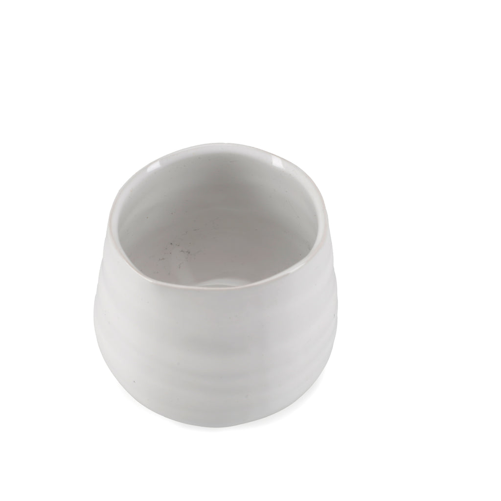 White Handmade Ceramic Cup (A+D)