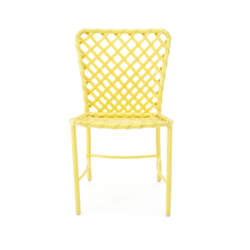Yellow Cross Cord Outdoor Chair - Armless