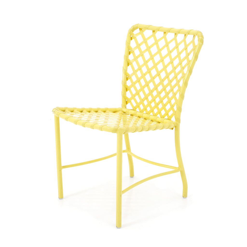 Yellow Cross Cord Outdoor Chair - Armless