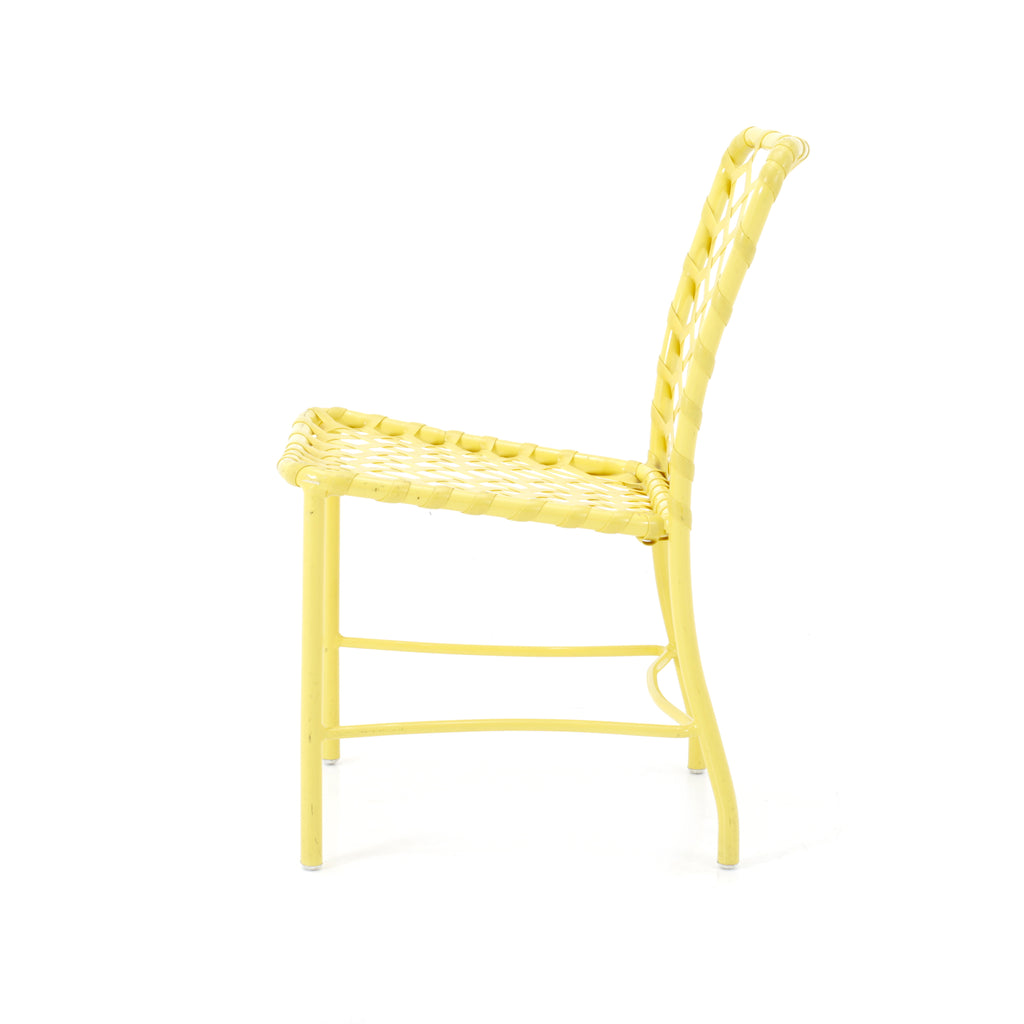 Yellow Cross Cord Outdoor Chair - Armless