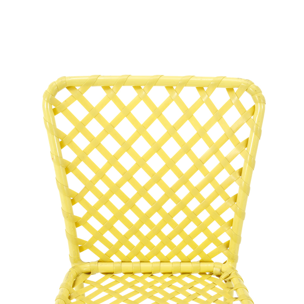Yellow Cross Cord Outdoor Chair - Armless