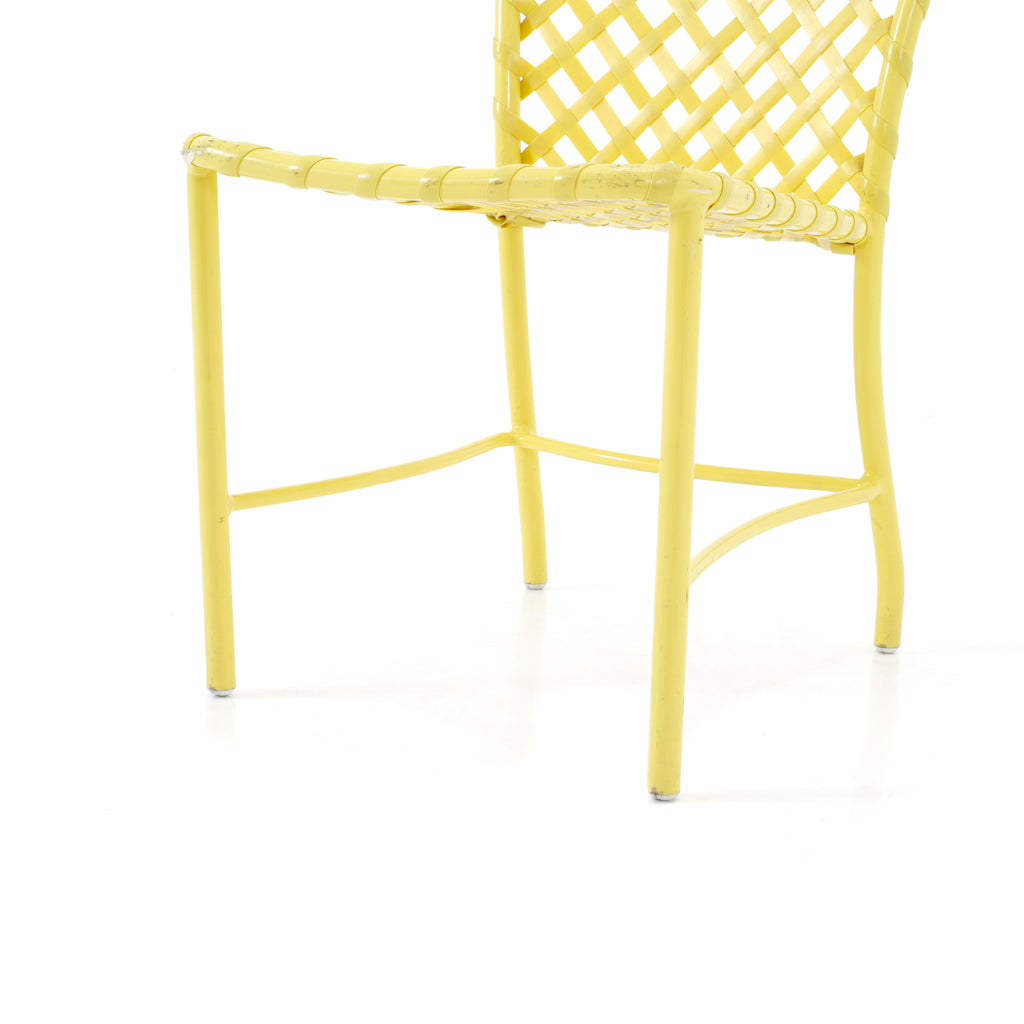 Yellow Cross Cord Outdoor Chair - Armless