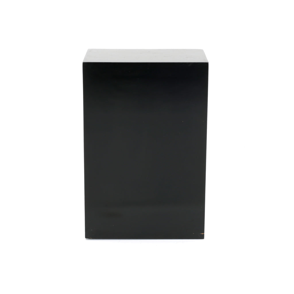 L-Shaped Black / Chrome Side Table