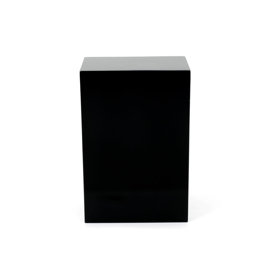 L-Shaped Black / Chrome Side Table