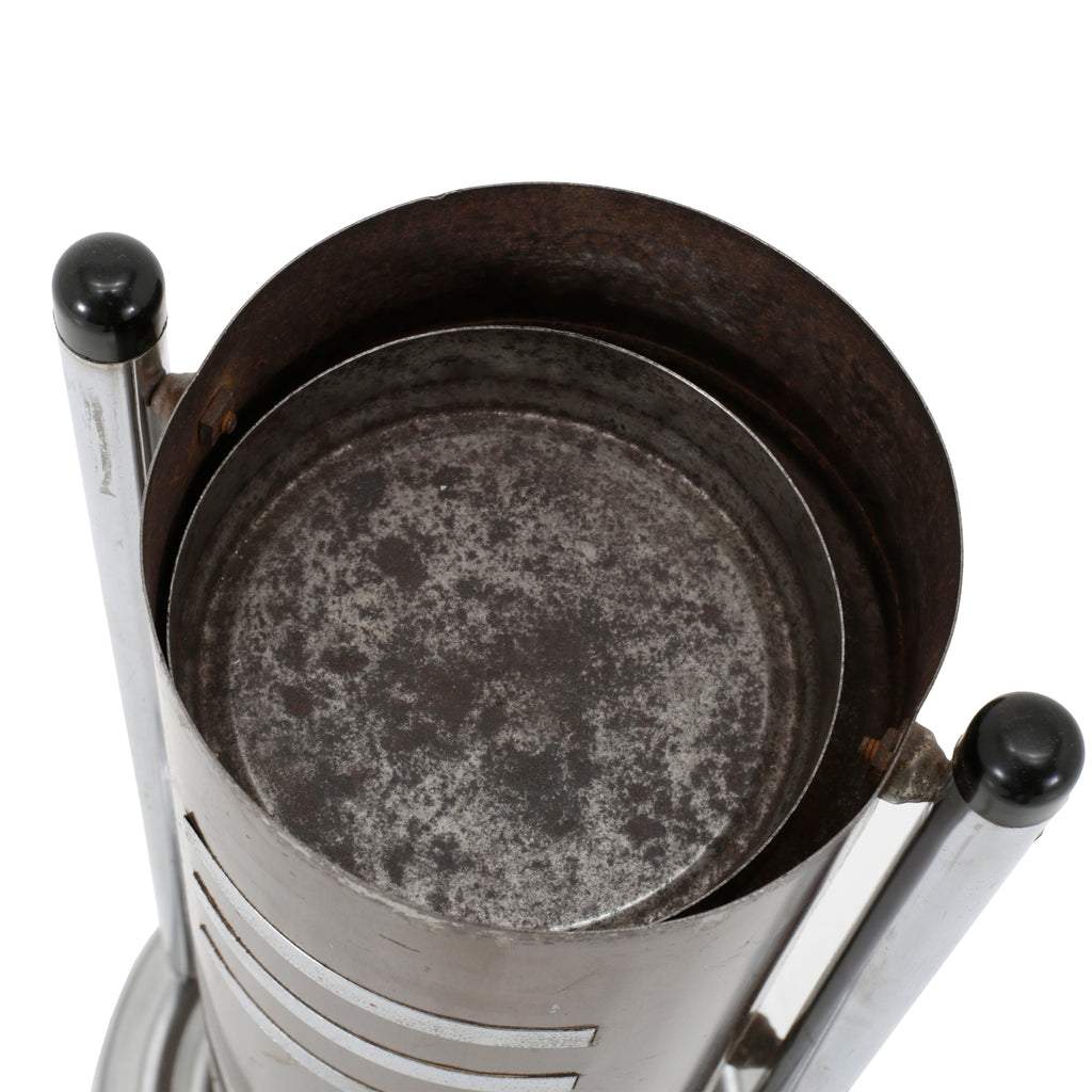 Brown Metal Standing Ashtray