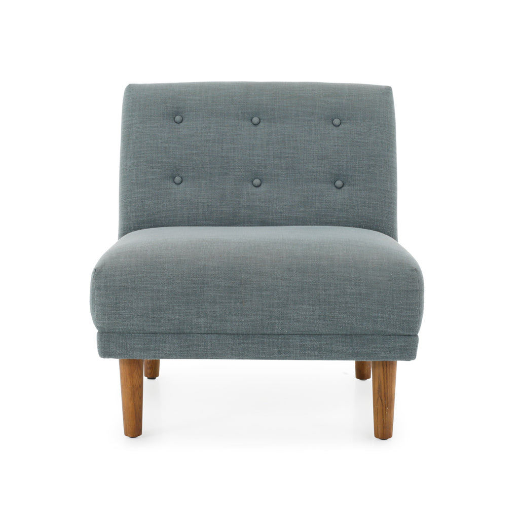 Blue / Grey Chair w/ Wood Legs