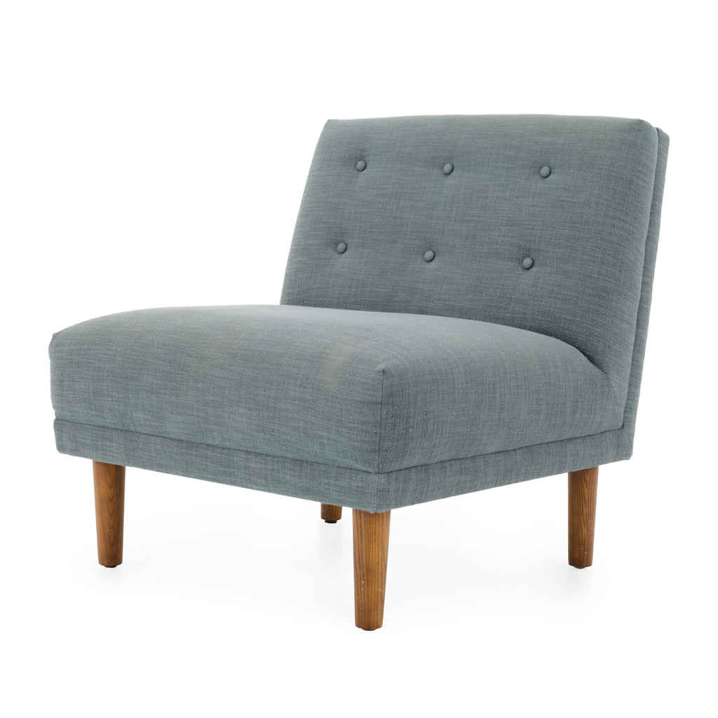 Blue / Grey Chair w/ Wood Legs