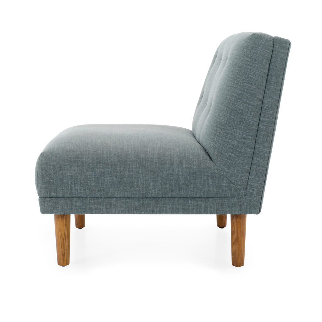 Blue / Grey Chair w/ Wood Legs