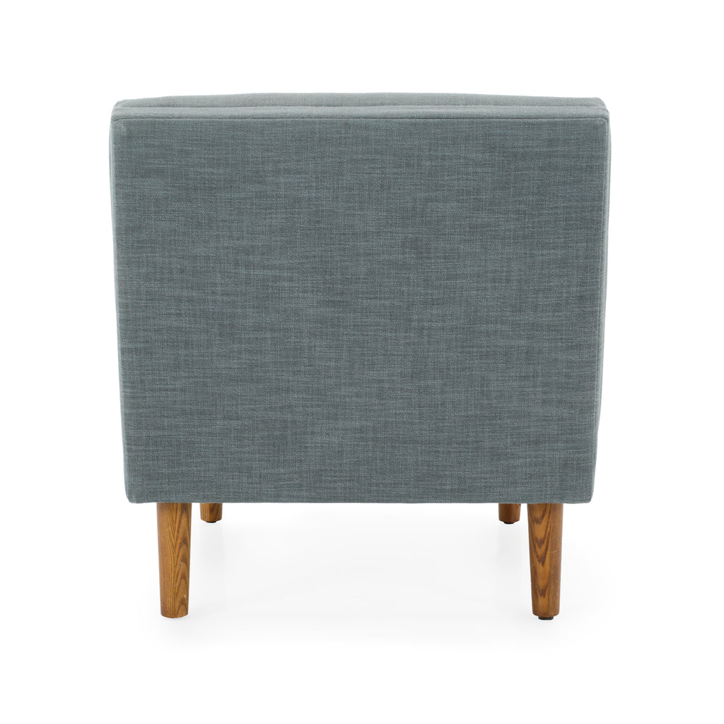 Blue / Grey Chair w/ Wood Legs