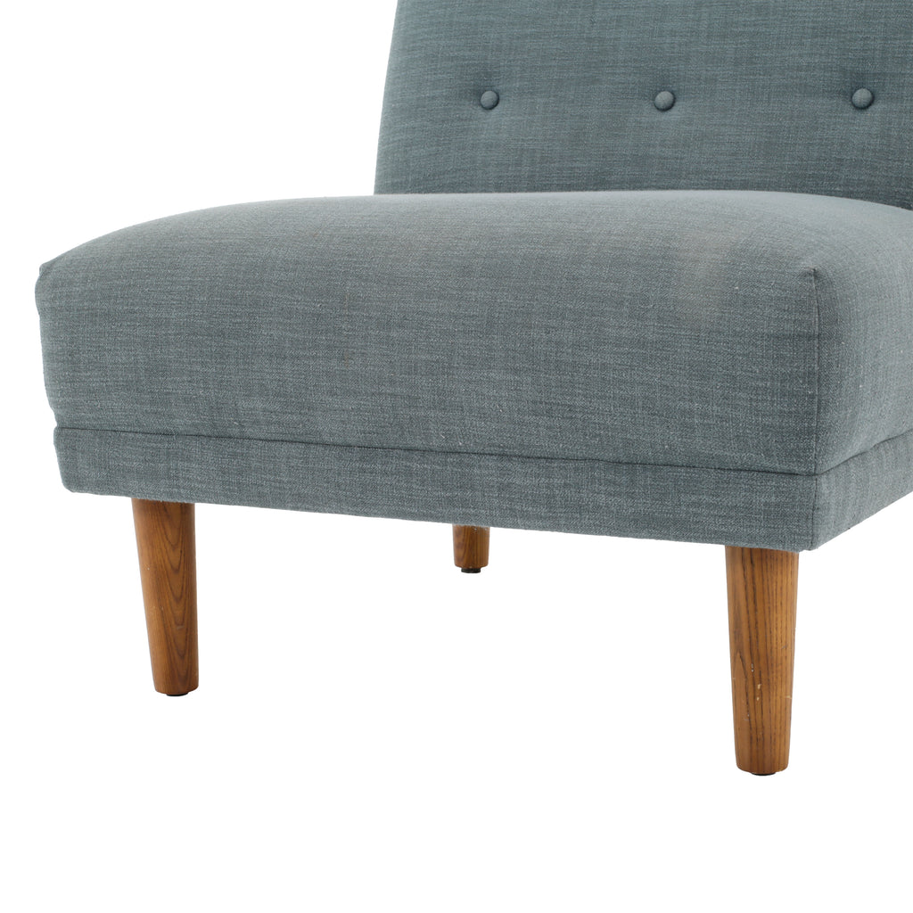 Blue / Grey Chair w/ Wood Legs