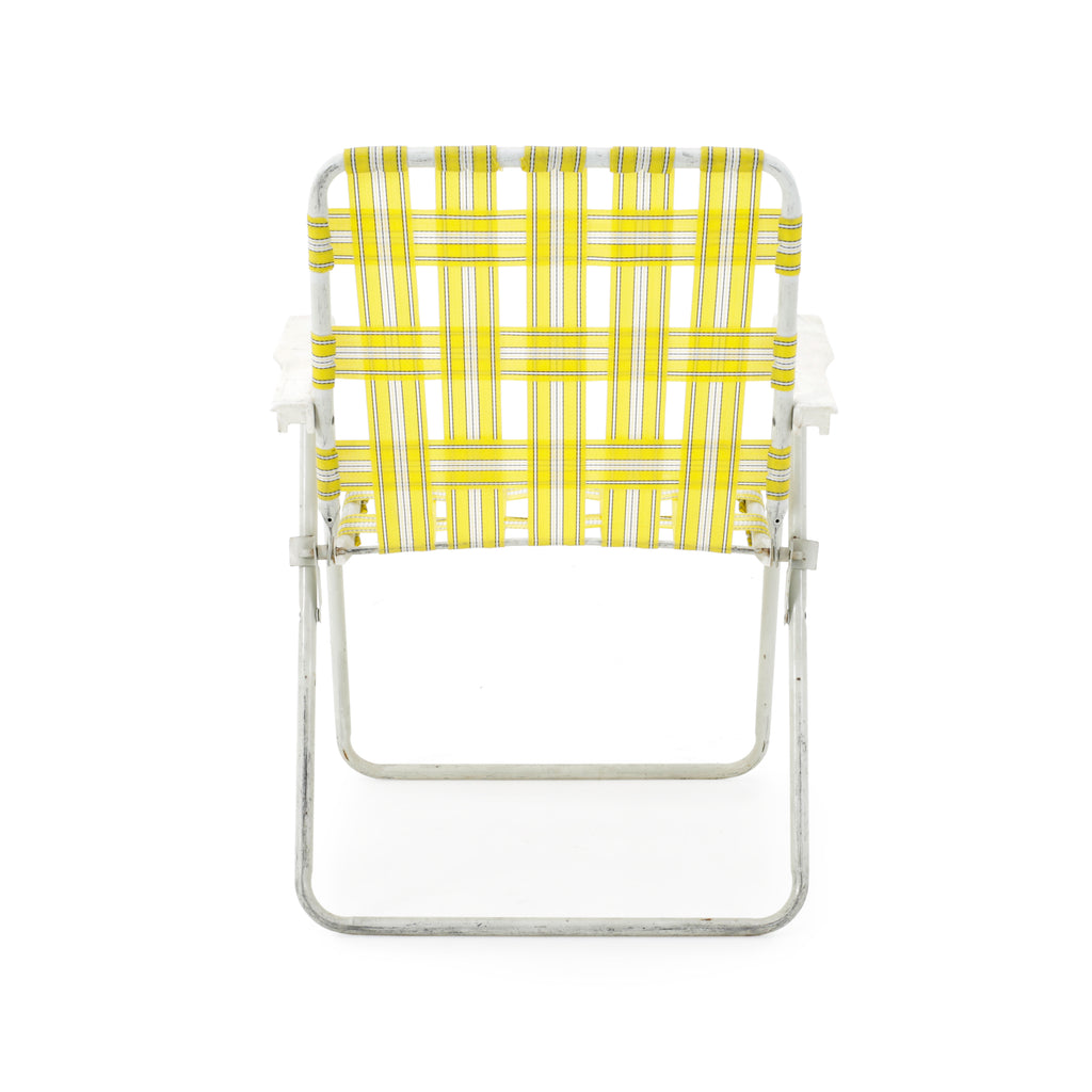 Yellow & White Folding Chair