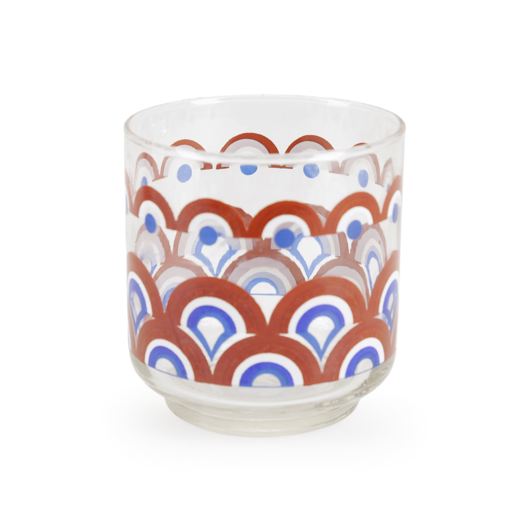 Tall Brown Wavey Retro Drinking Glasses