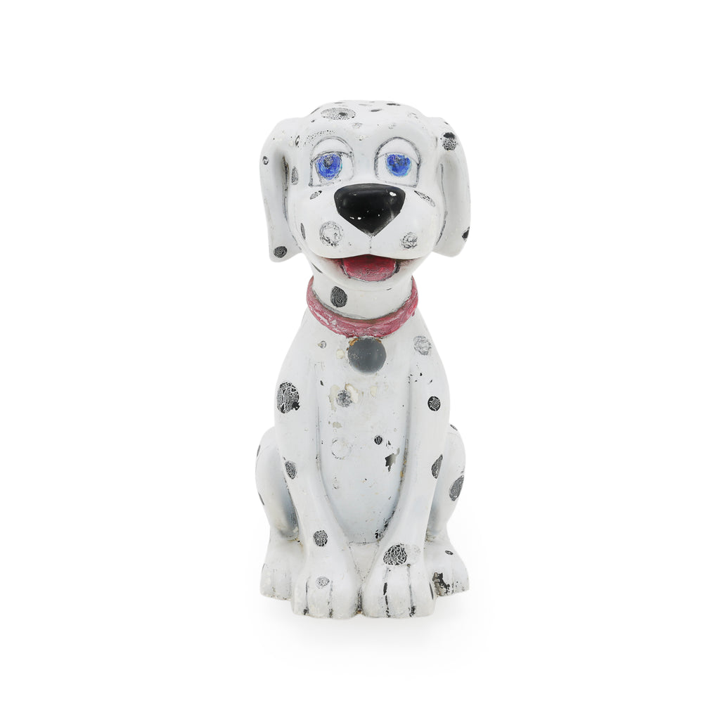 White and Black Dalmatian Dog Figurine