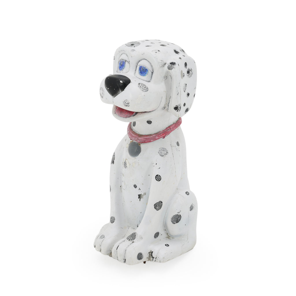 White and Black Dalmatian Dog Figurine