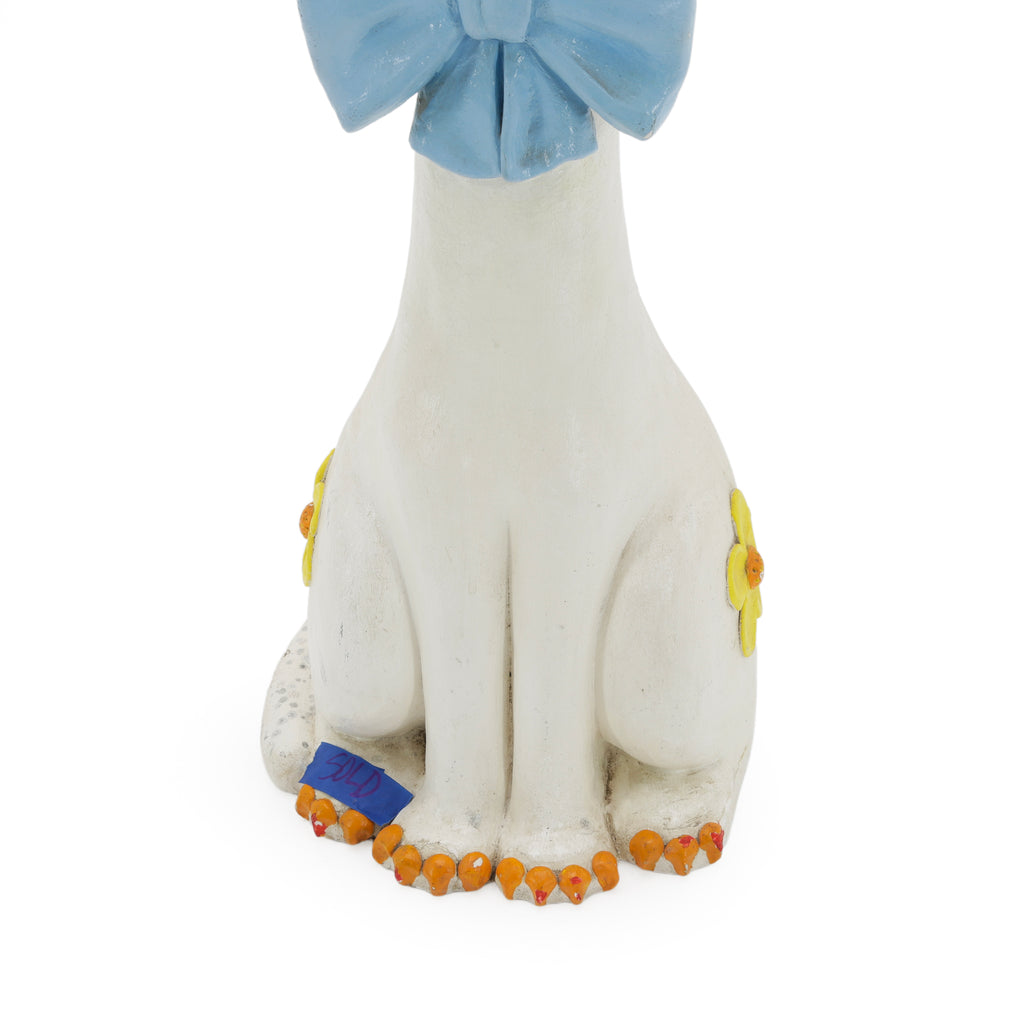 White Ceramic Cat Figurine