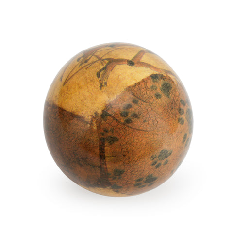 Brown and Tan Decorative Sphere