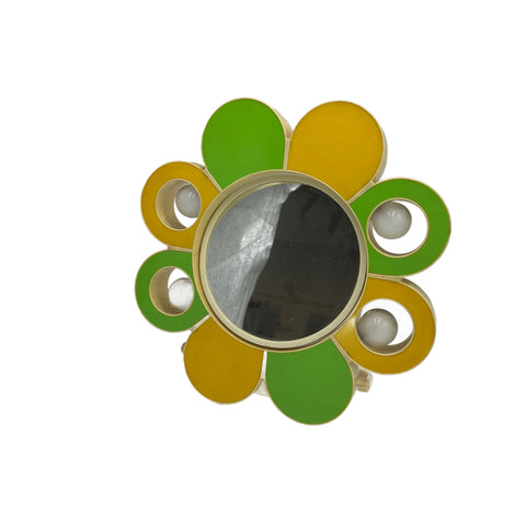 Lime Green & Yellow Floral Mirror