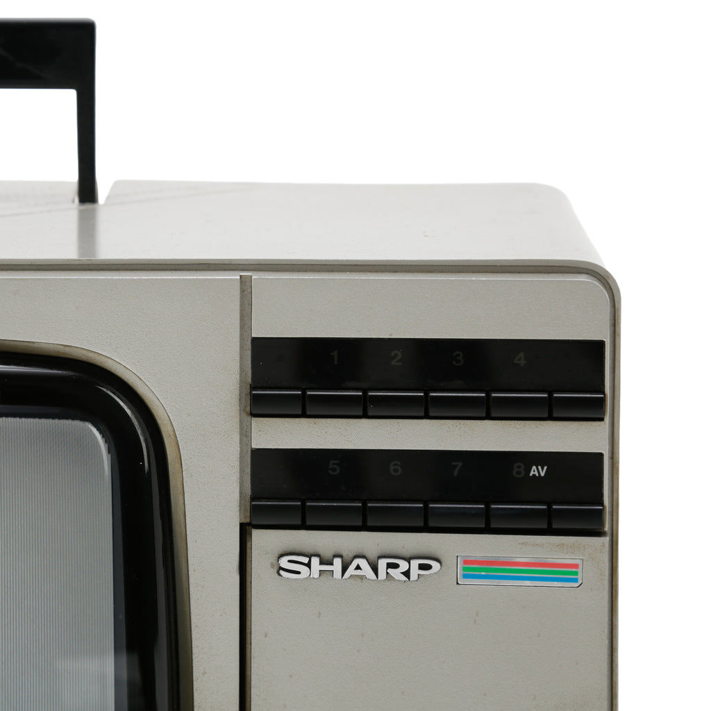 Sharp 1980s Portable CRT Television with Handle
