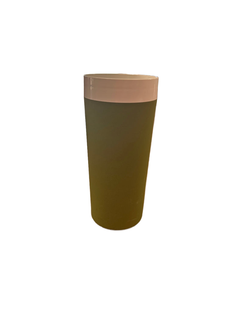 Olive Green and Cream Two-Tone Plastic Tumbler