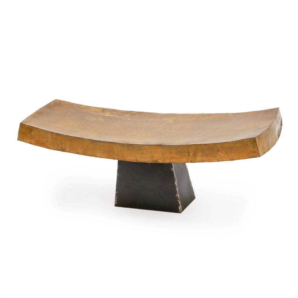 Bronze Curved Metal Decorative Table